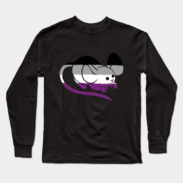 Asexual Pride Mouse Long Sleeve T-Shirt by gaypompeii